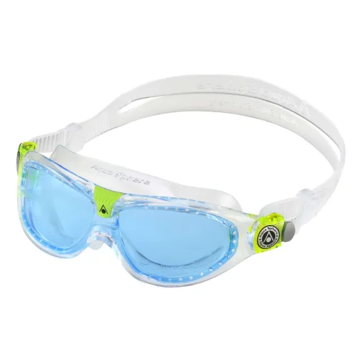 Blå og grønne svømmebriller til børn