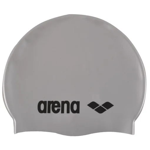 Arena Classic Silicone Badehætte (Sølv/Sort)